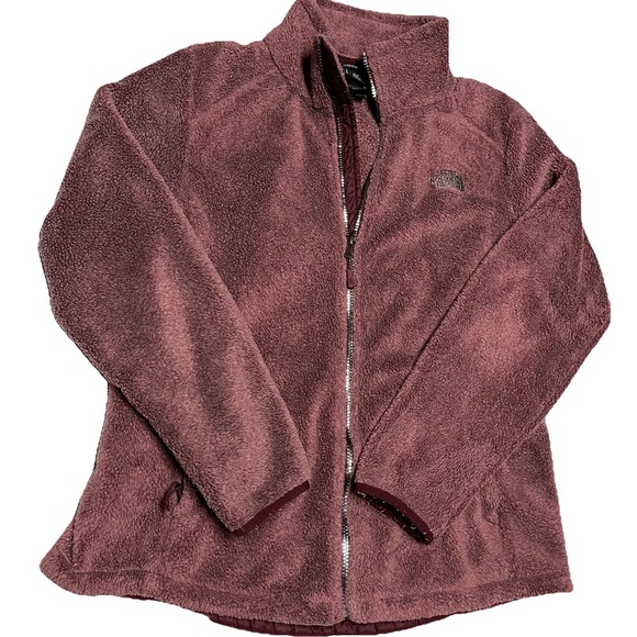 The North Face Jacket Womens Large Full Zip Fleece Fuscia Red Fuzzy Soft Winter - Picture 1 of 12